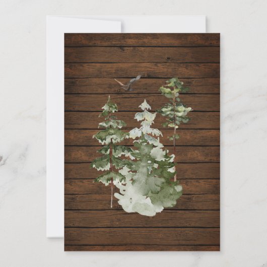 Rustiek hout winter Vier het seizoen open huis Kaart (Achterkant)