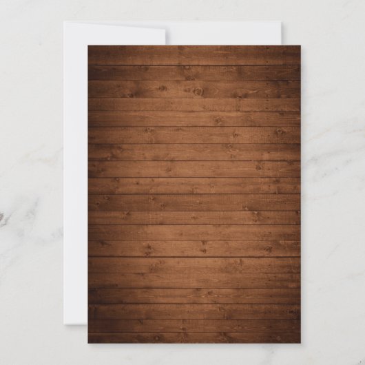 Rustiek Hout & Wit Kant Custom Verjaardag Kaart (Achterkant)