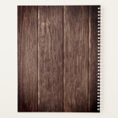 Rustiek hout wit net getrouwd elegante bruiloften planner (Achterkant)