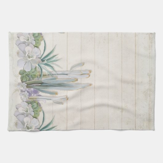 Rustiek Hout Woestijn Cactus Succulent West Keuken Theedoek (Horizontaal)