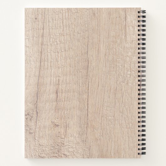 Rustiek hout Zelfgemaakt met liefde Recept Geperso Notitieboek (Achterkant)