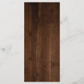 Rustiek Hout Zonnebloem Bloemen Waterverf Bruiloft Menu (Achterkant)