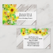 ** Rustiek Hout Zonnebloemen Citrus Citrus Visitekaartje (Voorkant / Achterkant)