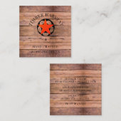 rustiek houtbewerker vierkante visitekaartje (Voorkant / Achterkant)