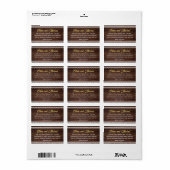 Rustiek houten kant om ons harten Collectie aan te Etiket (Full Sheet)