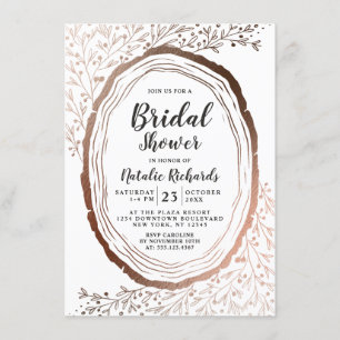 Rustiek houten plak koperen Folie herfst Vrijgezel Kaart