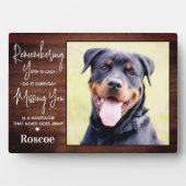 Rustiek huisdierherdenkingsmonument Aangepaste hon Fotoplaat (voorkant)