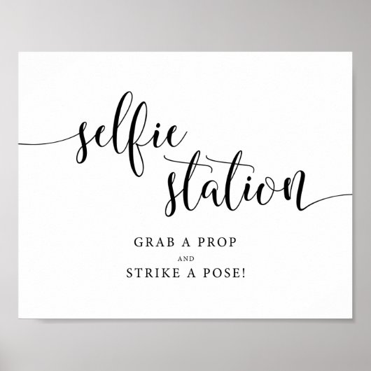 Rustiek Huwelijk Selfie Station Bord Poster (Voorkant)