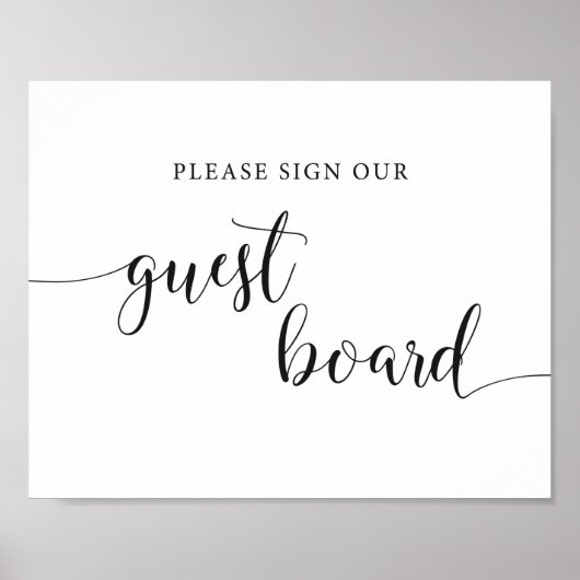Rustiek Huwelijksbord Onze Gast Bord Bord Poster (Voorkant)