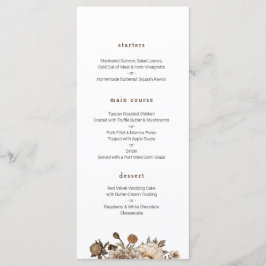 Rustiek huwelijksmenu,  boho menu