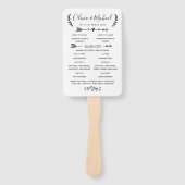 Rustiek huwelijksprogramma Orde der Gebeurtenissen Handwaaier (Voorkant)