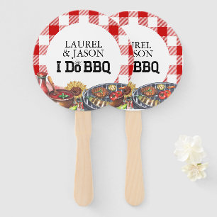 Rustiek Ik Doe BBQ Paar Douche Party Gingham Handwaaier