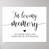 Rustiek 'In liefdevolle herinnering' trouwherinner Poster (Voorkant)