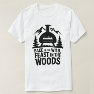 Rustiek kampvuur bakken wild bos ontwerp t-shirt