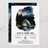 Rustiek kampvuur en S'Mores Verjaardag Kaart (Voorkant / Achterkant)