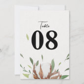 Rustiek Katoen Groen Trouwtafel Nummers (Voorkant)