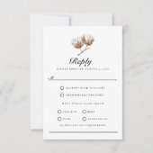 Rustiek katoen RSVP kaartje (Voorkant)