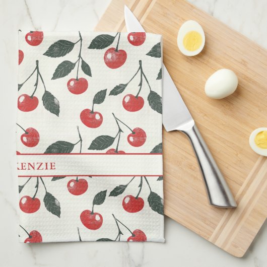 rustiek  kerspatroon theedoek (Quarter Fold)