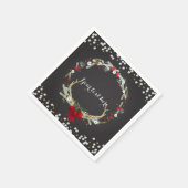 Rustiek Kerst Antler krans feestdag Servet (Hoek)