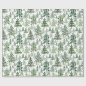 Rustiek kerstboombos in Sage Green Cadeaupapier (Vlak)