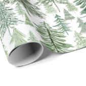 Rustiek kerstboombos in Sage Green Cadeaupapier (Rol Hoek)