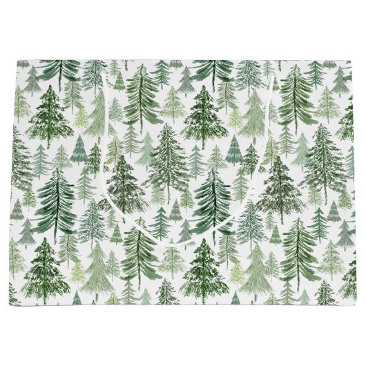 Rustiek kerstboombos in Sage Green Groot Cadeauzakje (Voorkant)