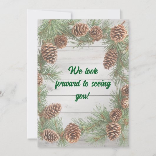 Rustiek kerstfeest kaart (Achterkant)