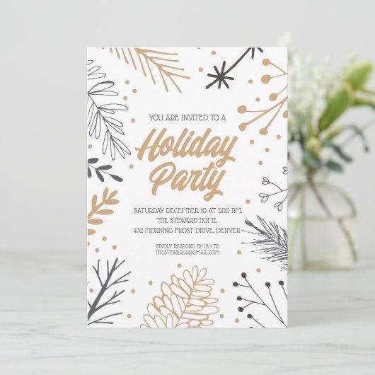 Rustiek kerstfeest kaart (Staand voorkant)