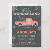 Rustiek kerstfeest uitnodigen kaart (Voorkant)