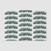 Rustiek Kerstmis dennenboom patroon Tissuepapier (Voorkant)