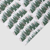Rustiek Kerstmis dennenboom patroon Tissuepapier (Detail)