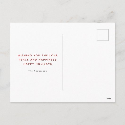 Rustiek kerstwinterrendier feestdagenkaart (Achterkant)