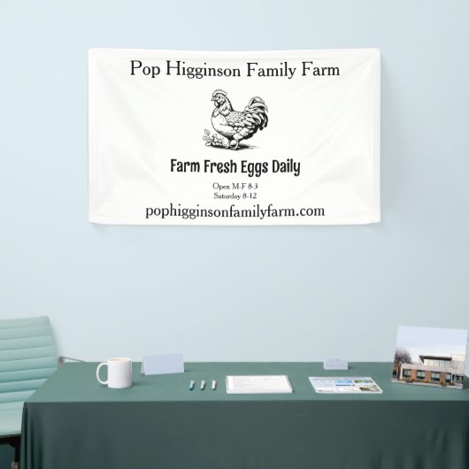 Rustiek  Kip Boerderij Spandoek (Beurs)