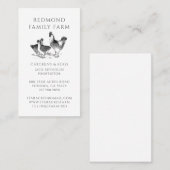 Rustiek Kippen Boerderij Visitekaartje (Voorkant / Achterkant)