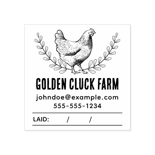 Rustiek  kippenei stempel (Afrduk)