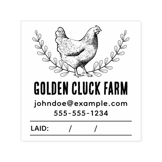 Rustiek  kippenei stempel (Design)