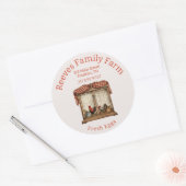 Rustiek kippenhok Homestead Egg Label Sticker (Envelop)