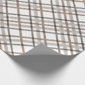 Rustiek klassevol elegant neutraal speelpatroon cadeaupapier (Hoek)