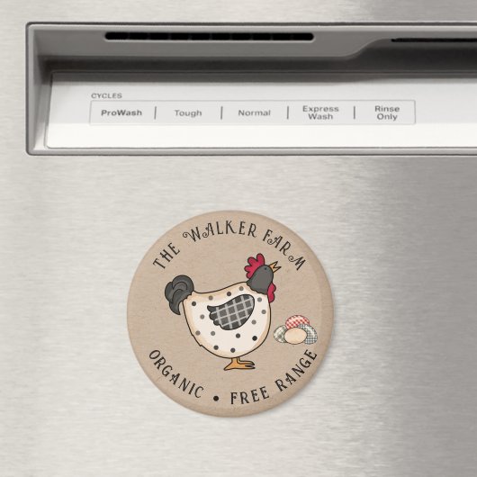 Rustiek kleurrijk Boerderij Fresh Eggs Magneet (Insitu (Vaatwasser))