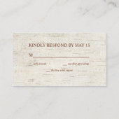 Rustiek koper geometrisch eucalyptus berk RSVP Informatiekaartje (Achterkant)