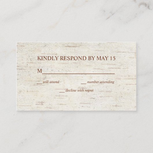 Rustiek koper geometrisch eucalyptus berk RSVP Informatiekaartje (Achterkant)