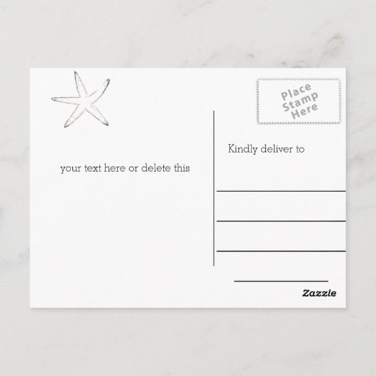 Rustiek Kraft Papier Zeester bruiloft Bedankt Briefkaart (Achterkant)