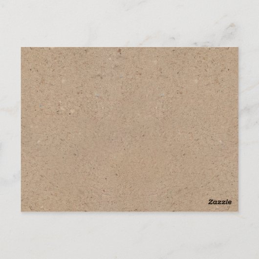 Rustiek Kraft Script Baby Hopes & Wishes Kaart (Achterkant)