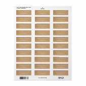 Rustiek Kraft Script Bruiloft Retouradres Etiket (Full Sheet)