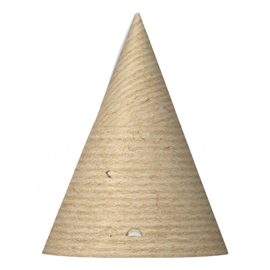 Rustiek kraftpapier: getextureerde achtergrond. feesthoedjes (Links)