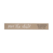 Rustiek Kraftpapier Save The Date Typografie (Individueel)
