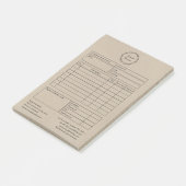 rustiek kransbruin papier post-it® notes (Schuin)