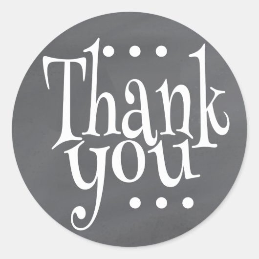 Rustiek krijtbord Dank u zegels (Voorkant)