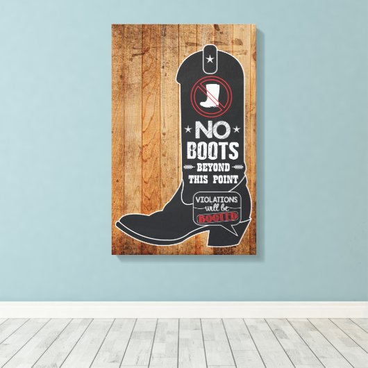 Rustiek krijtbord Ingangsteken Canvas Afdruk (Insitu (Houten vloer))