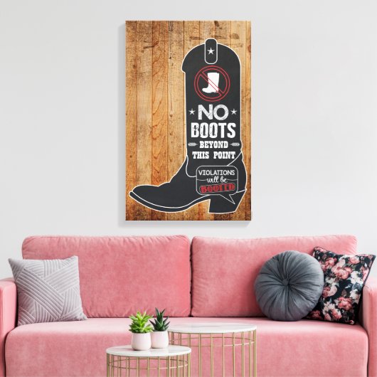 Rustiek krijtbord Ingangsteken Canvas Afdruk (Insitu (Woonkamer))